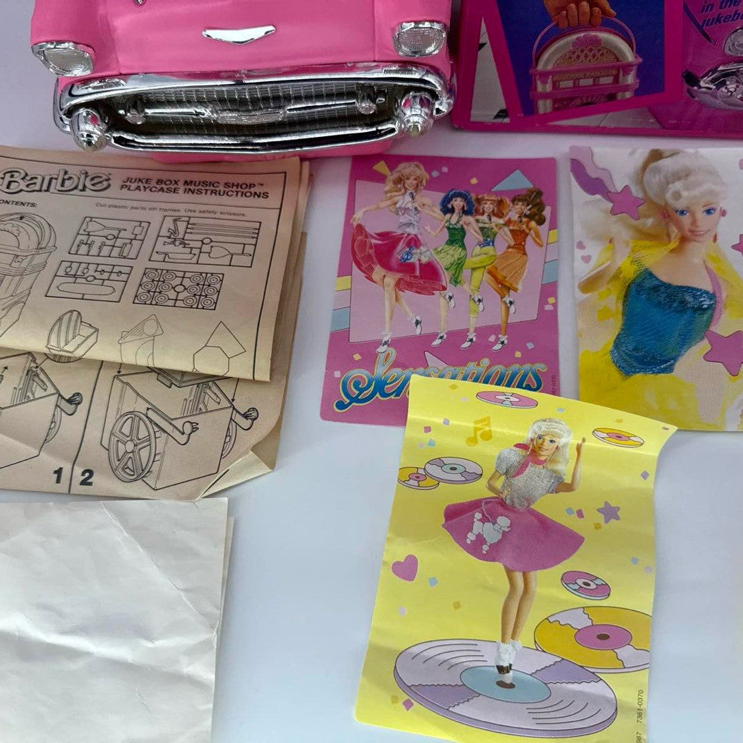 1987 Mattel Barbie Music Shop Playset #7361 Box Accys