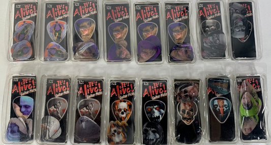 Hot Picks It’s Alive Guitar Picks Lot of 15 Packs Horror Theme 60 Total Medium