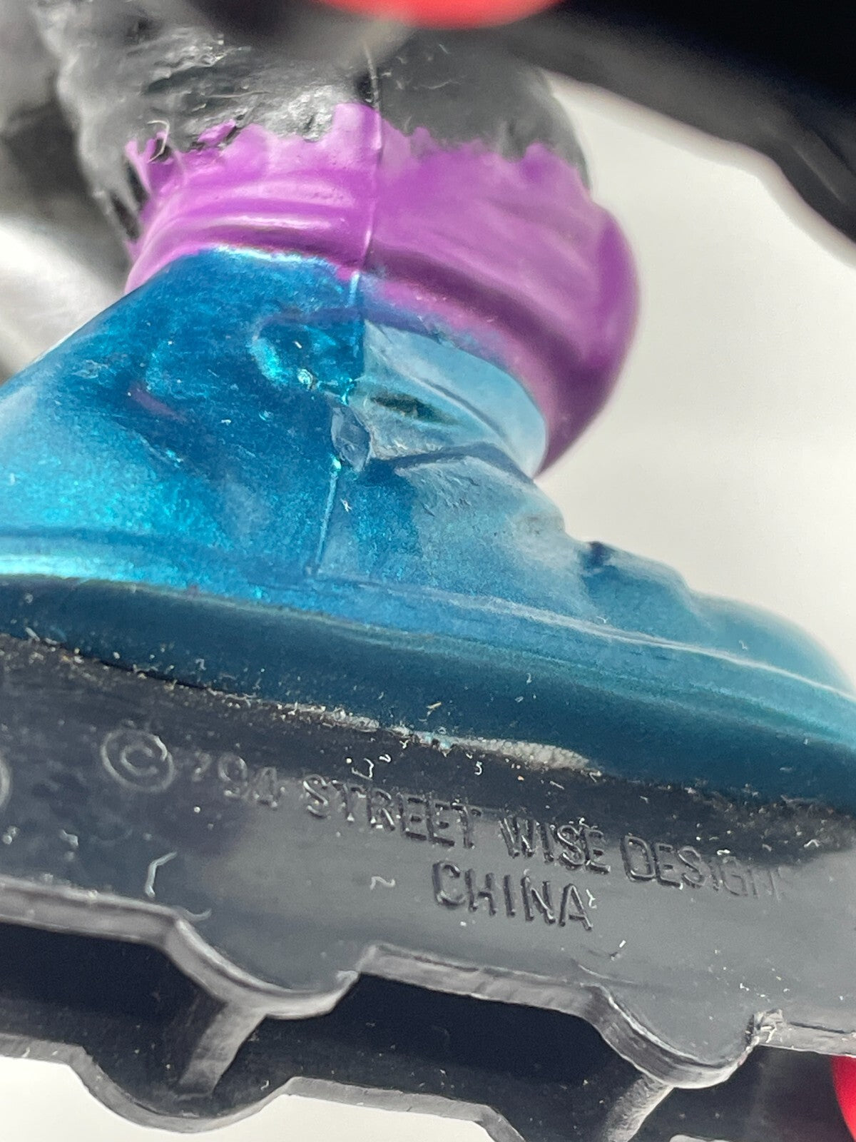 1995 Street Sharks Blades Figure Series 2 Mattel Metallic Blue Roller Skates