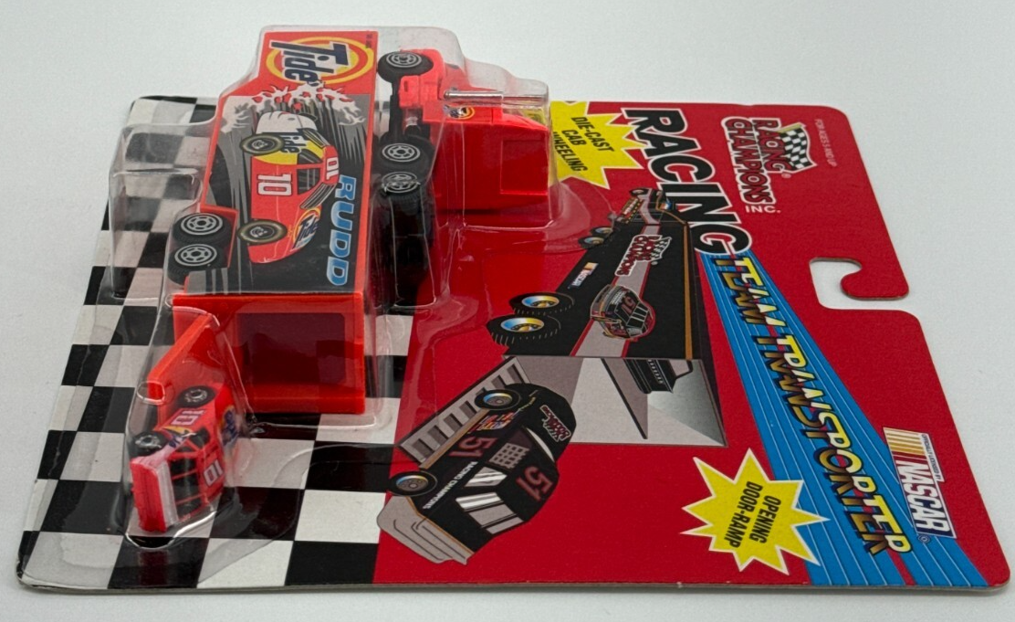 1996 Racing Champions NASCAR #10 Tide Ricky Rudd 1/87 Transporter & Car Set NIP