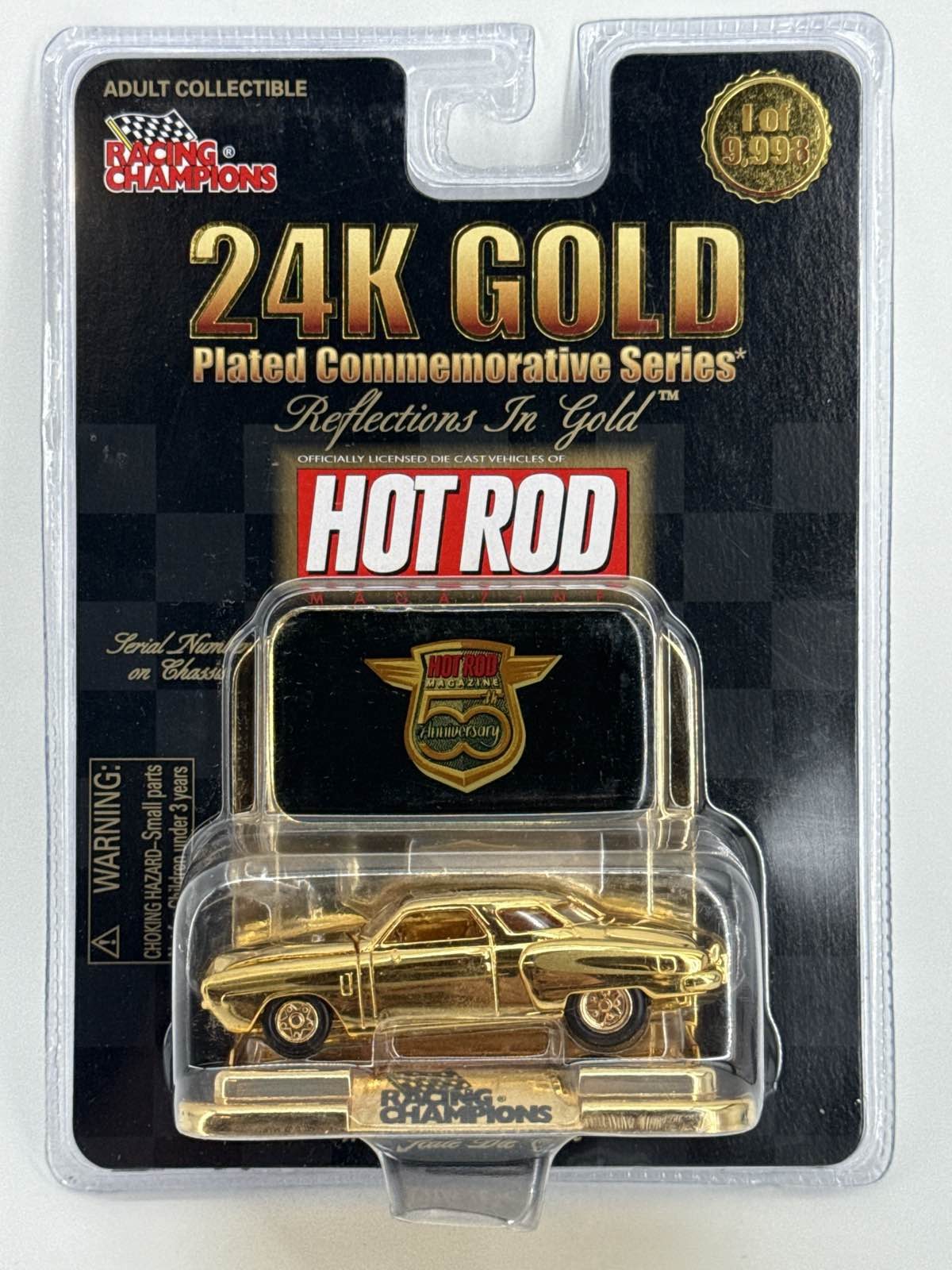 Racing Champions 24K Gold Plated Hot Rod 1:24 Diecast 1 of 9,998