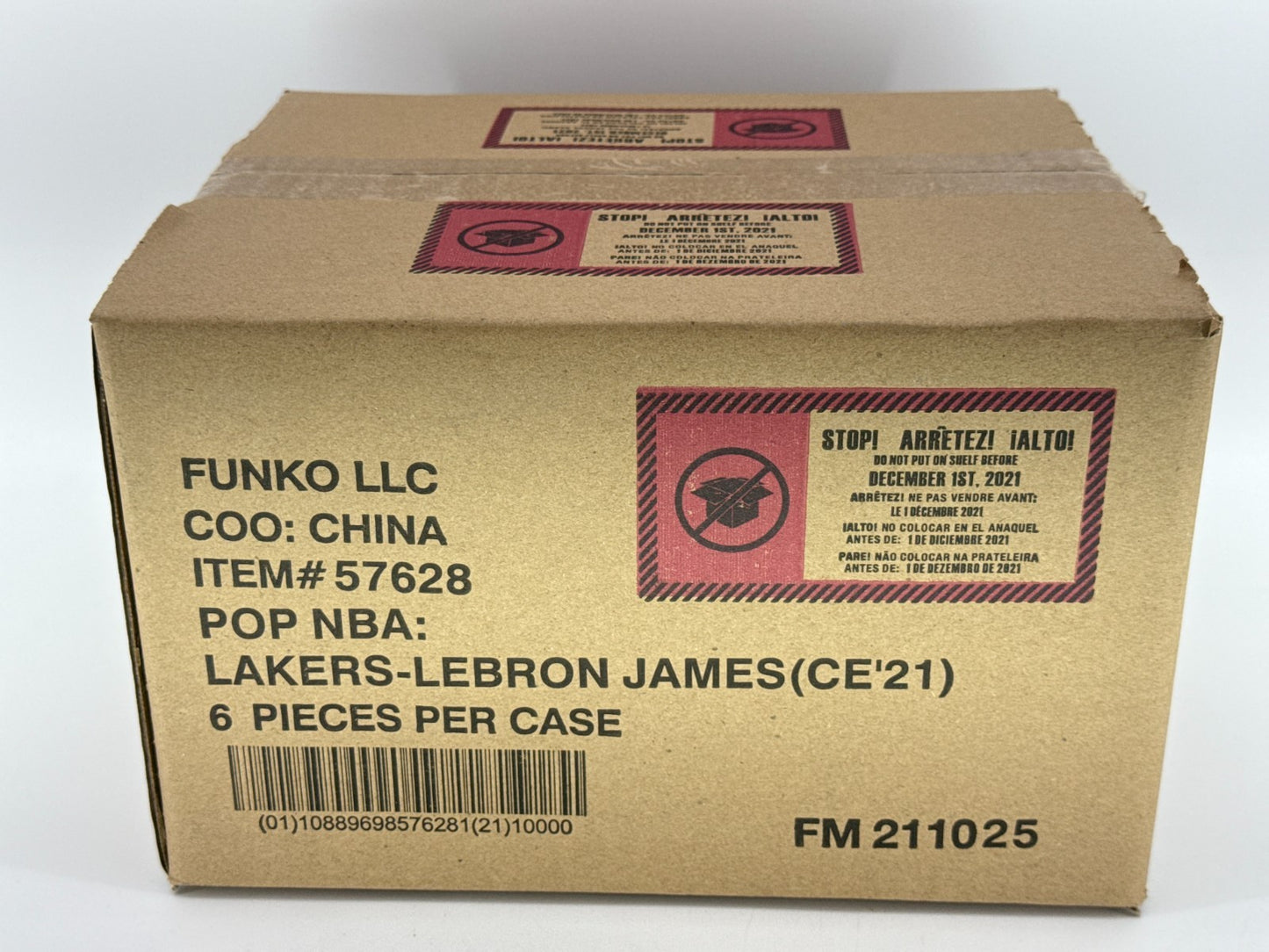 Funko Pop! LeBron James Lakers #127 Case of 6 – Sealed Master Carton 57628 NBA