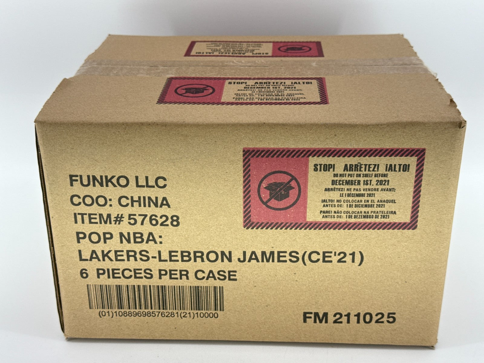Funko Pop! LeBron James Lakers #127 Case of 6 – Sealed Master Carton 57628 NBA