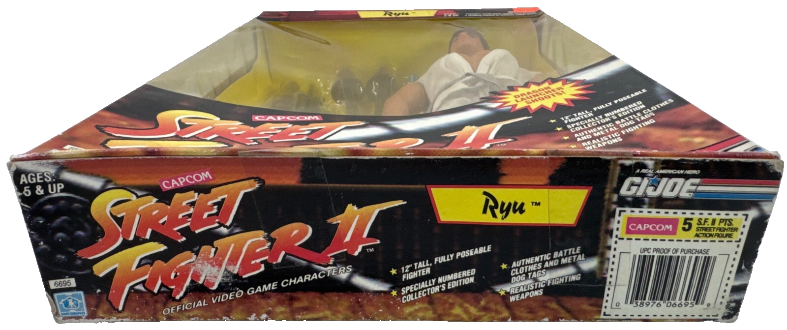 1993 Capcom GI Joe Street Fighter II Ryu 12" Action Figure Hasbro SF2-93 MIB