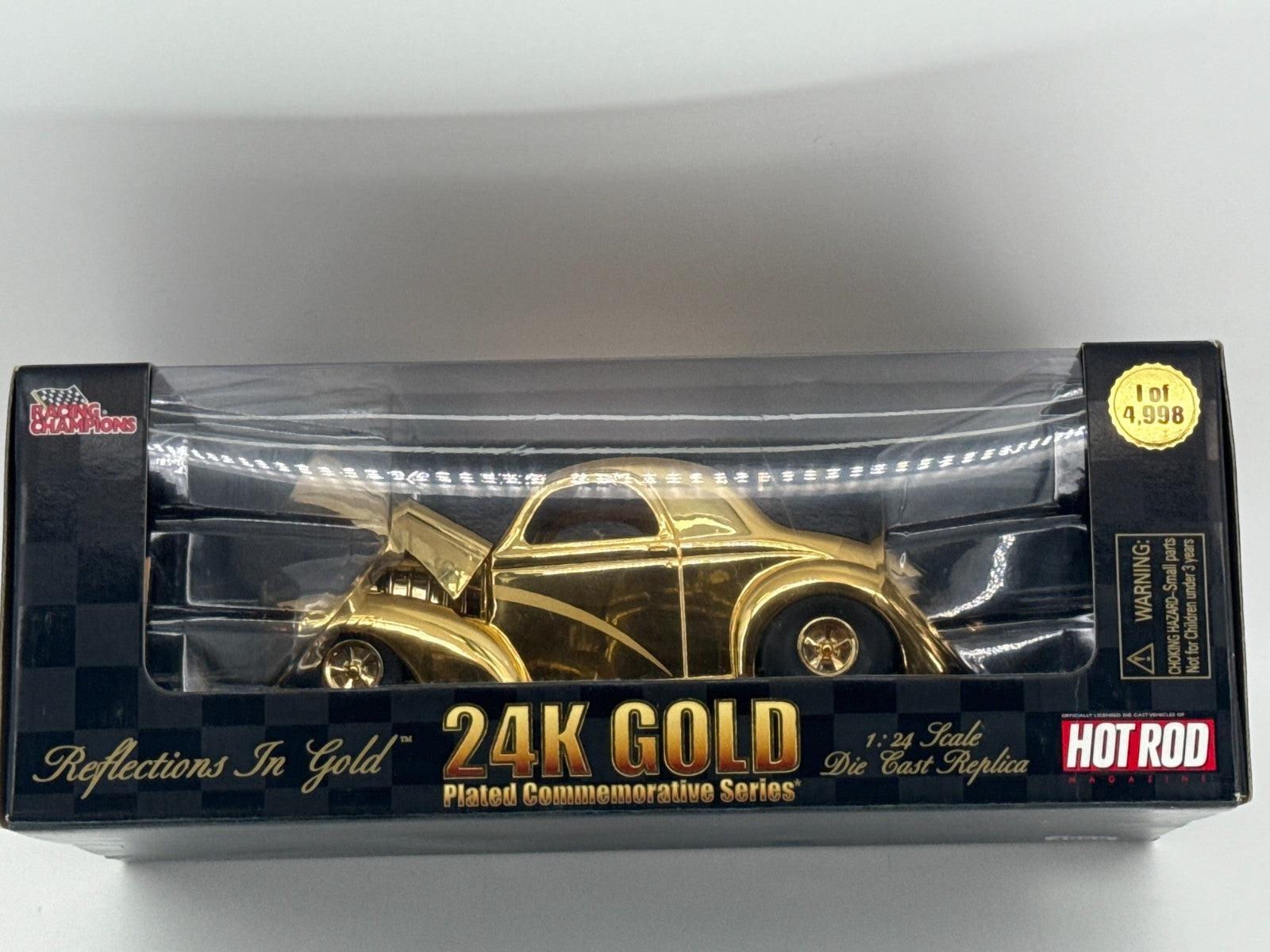 Racing Champions 1:24 24K Gold Plated ‘41 Willys Coupe– HOT ROD Magazine Limited