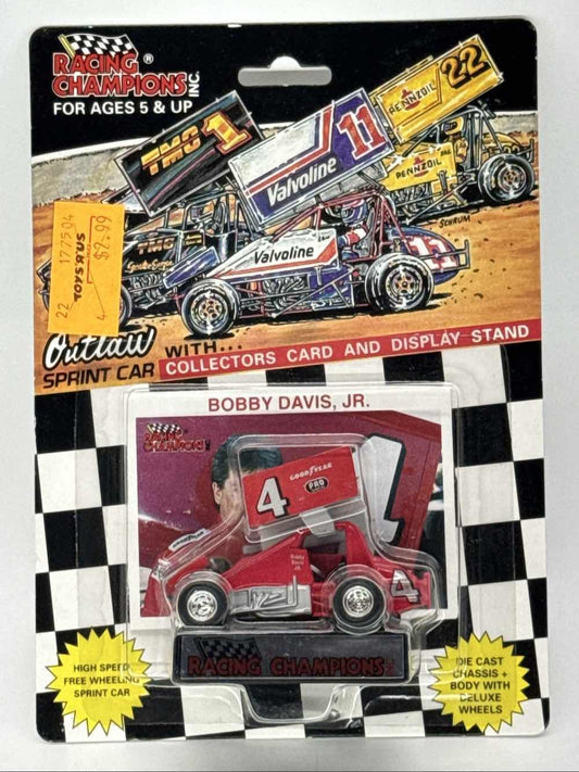 1993 Racing Champions Bobby Davis Jr #4 Outlaw Sprint Car 1:64 Diecast w/ Card