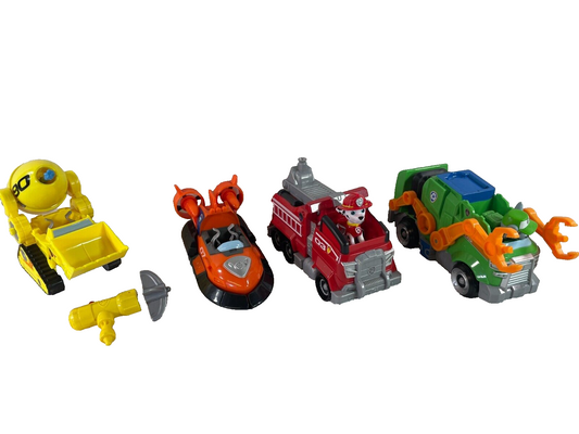 Paw Patrol Marshall Fire Truck Toy & Dalmatian Figure – Lot of 4!