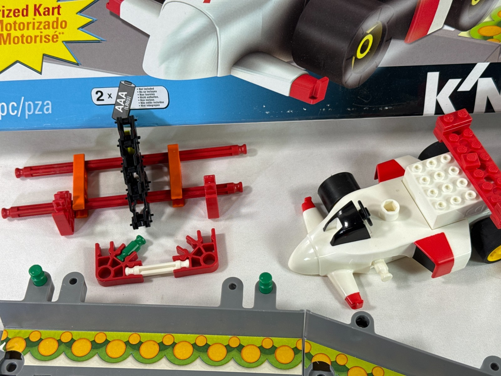 K'NEX Mario Kart Wii Mario vs Chain Chomp Building Set Incomplete Fair w/ Box