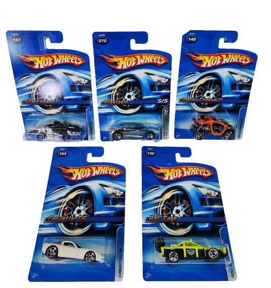 🚗🔥 Hot Wheels 2006 Lot of 5 #147 070 148 154 146 Sharkruiser Phastasm NIP!