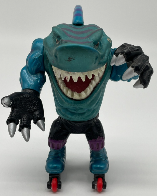 1995 Street Sharks Blades Figure Series 2 Mattel Metallic Blue Roller Skates