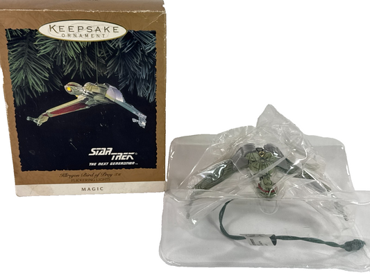 1994 Hallmark Keepsake Magic Star Trek Klingon Bird of Prey Ornament w/ Box