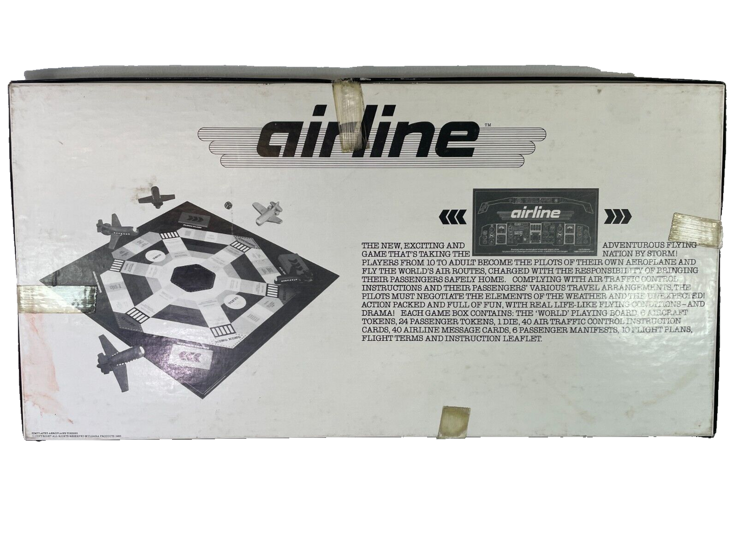 Airline Board Game Mulgara Complete Set Travel Theme 1-6 Players Vintage 1985