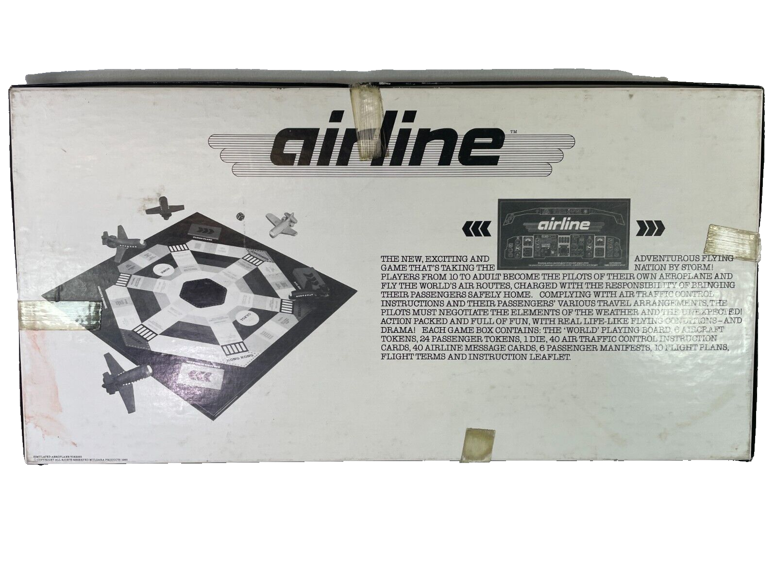 Airline Board Game Mulgara Complete Set Travel Theme 1-6 Players Vintage 1985