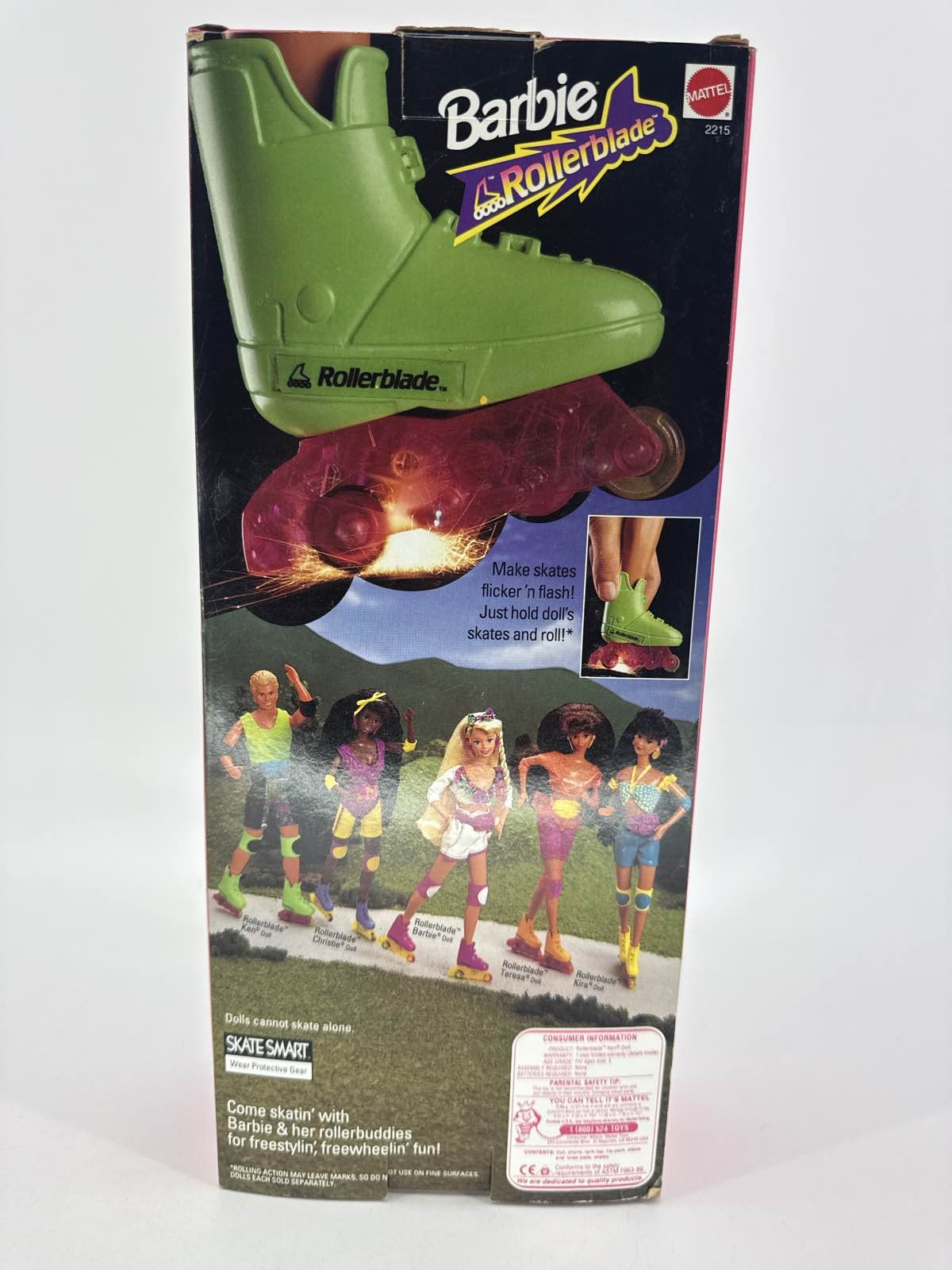 Mattel Barbie Ken Rollerblade Skates 1991 #2215 NRFB