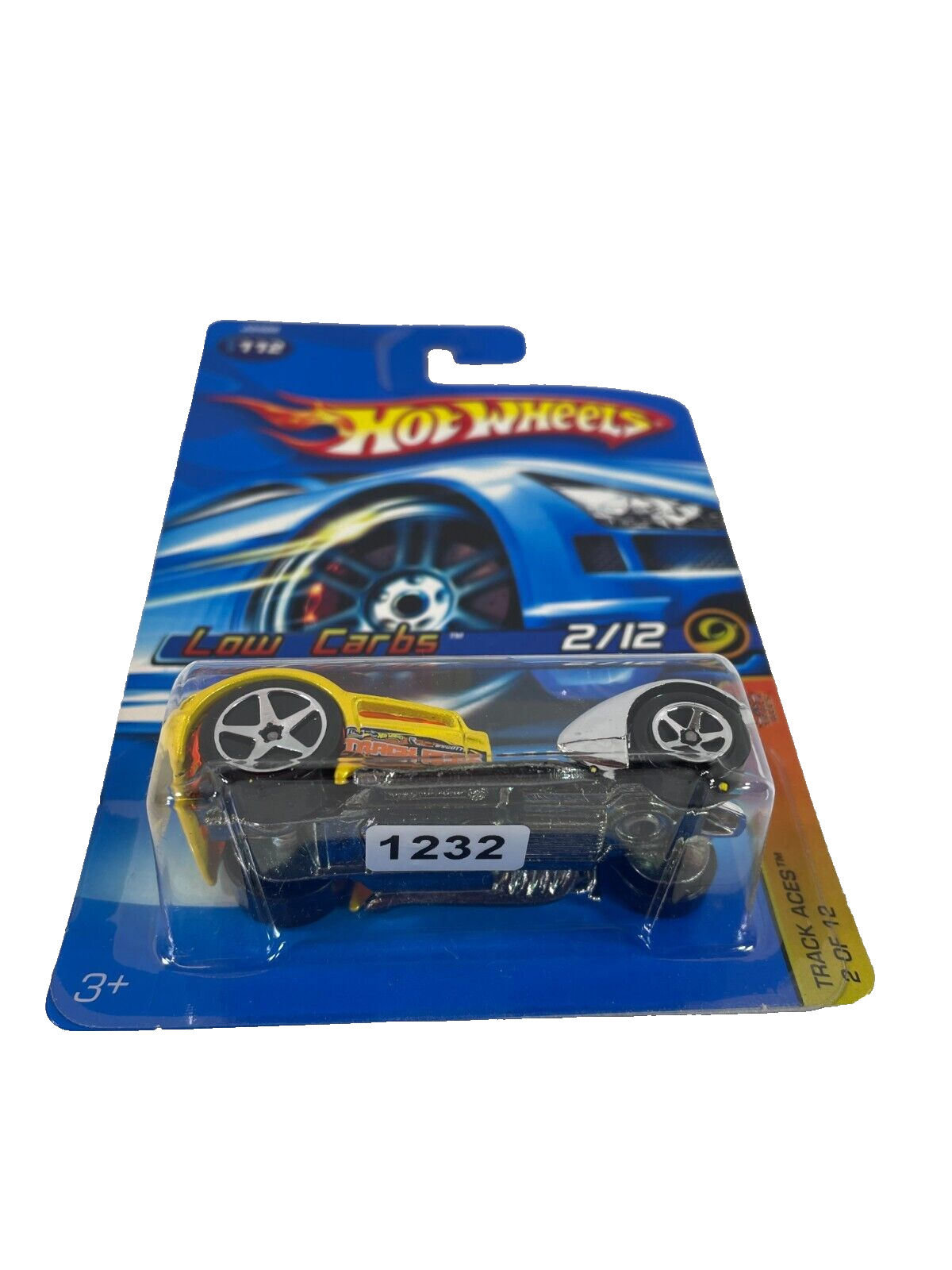 Hot Wheels Low Carbs Track Aces #112 2/12 Yellow Chrome 2006 China #1232