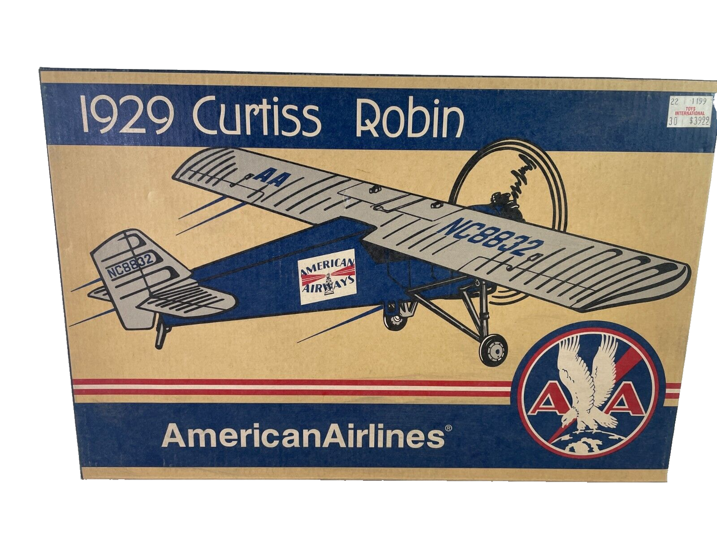 1929 Curtiss Robin Diecast Model American Airlines NIB Collectible Plane