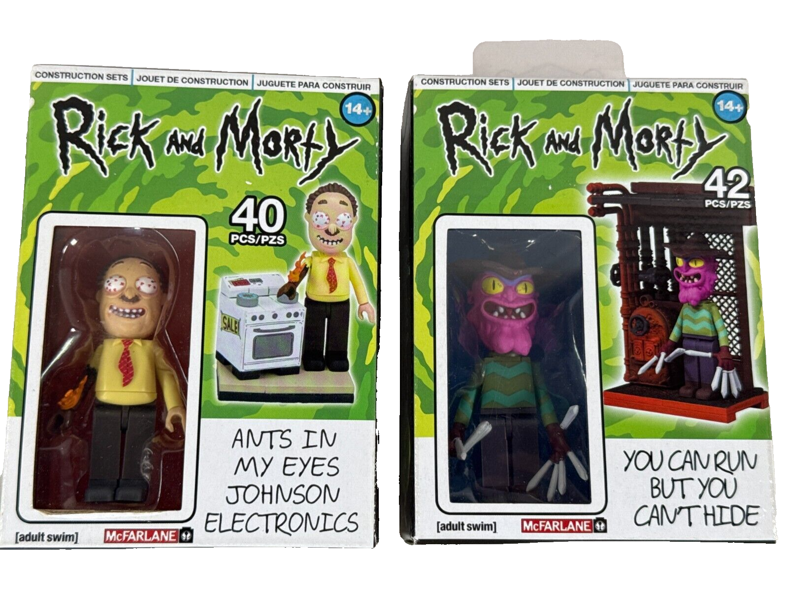 Rick and Morty Lot – 2 McFarlane Sets + 7 Mystery Minis + 2 Keychains GITD Rick