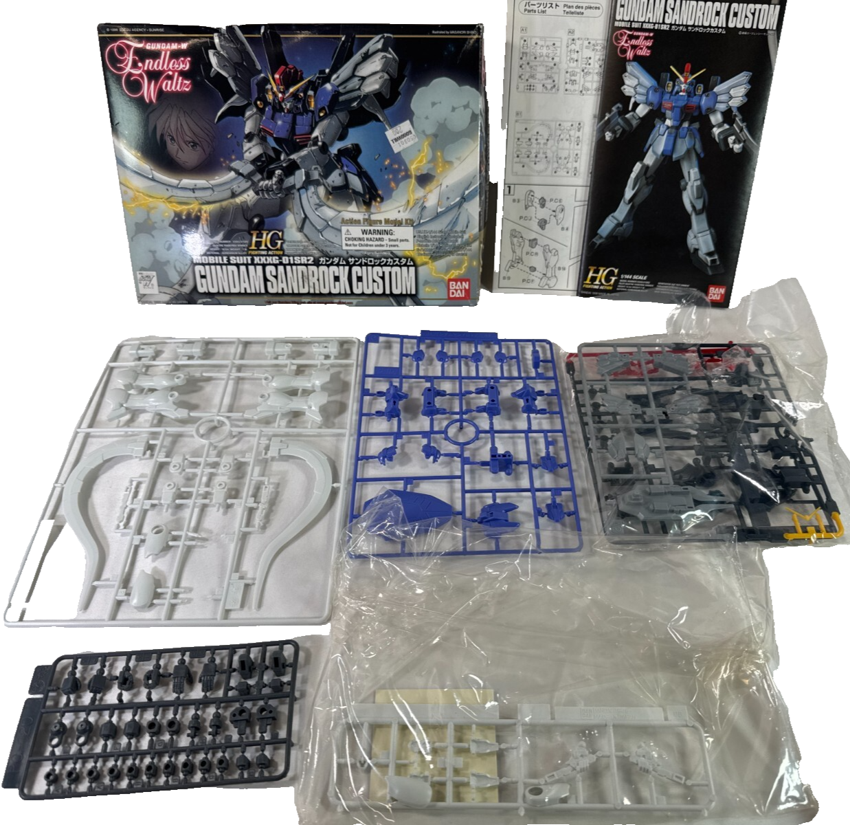 Bandai Gundam Wing Endless Waltz Sandrock Custom HG 1/144 EW-07 Model Kit Open