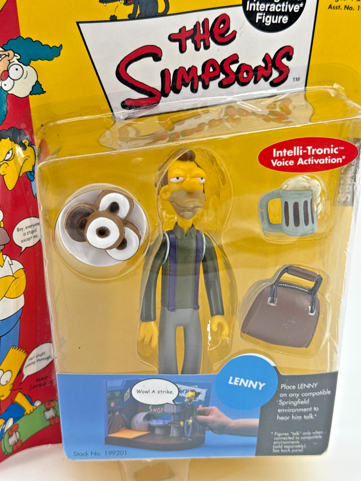 Simpsons Lenny Series 4 World of Springfield Action Figure 2001 Playmates NIB