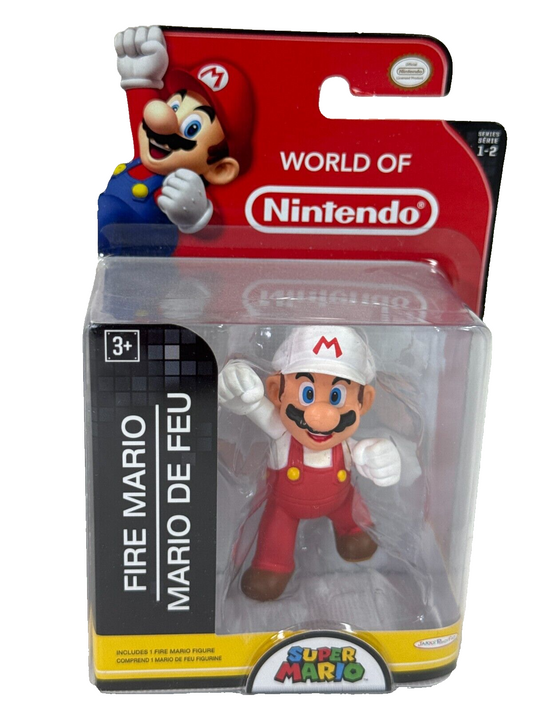 World of Nintendo Fire Mario Action Figure 2015 Series 1-2 JAKKS Pacific