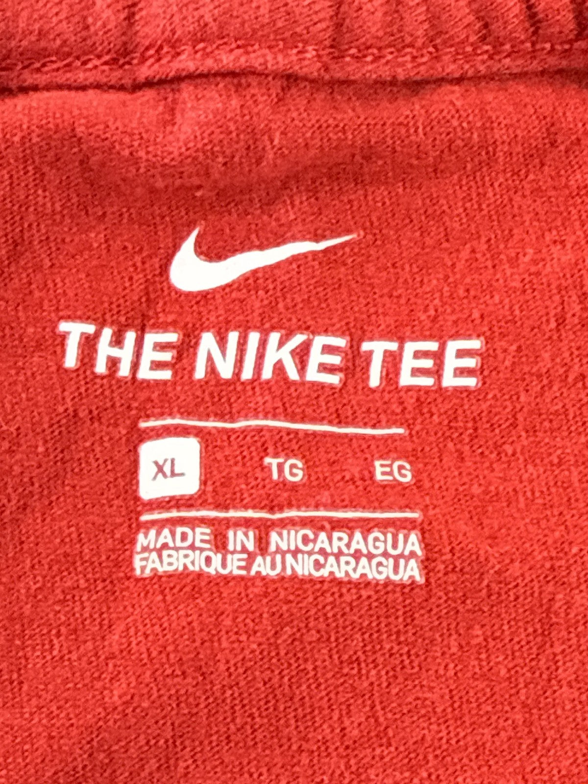 Nike Angels Sports Graphic Tee XL Red Cotton Short Sleeve Crewneck All Y2K