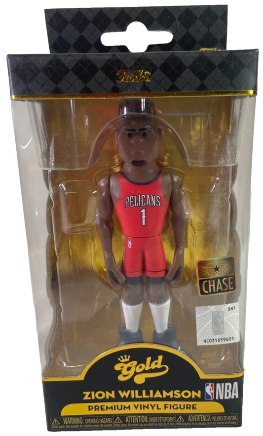 Funko Gold NBA Zion Williamson Chase Variant – 5" Premium Vinyl Figure – Pelican