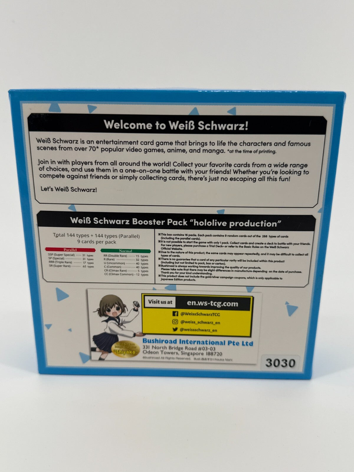 Weiss Schwarz Hololive Vol 2 Booster Box 1st Edition English Bushiroad Sealed