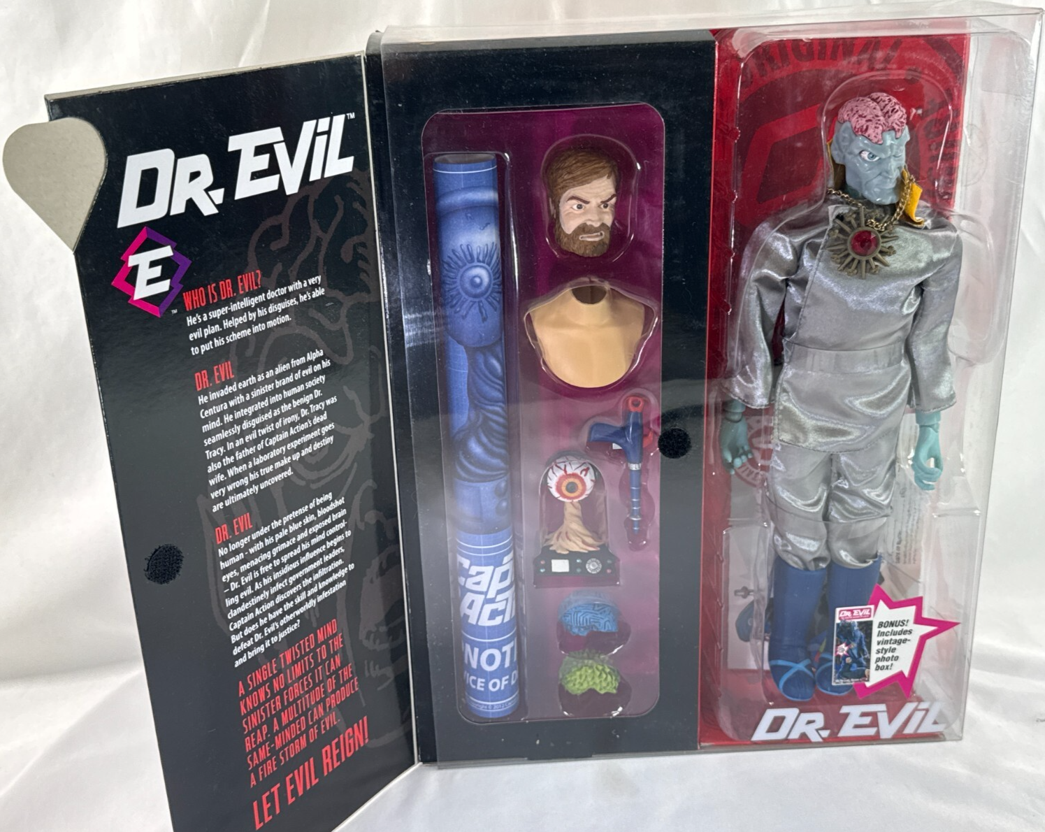 2012 Captain Action Dr. Evil Deluxe 12" Figure w Accessories Round 2 NEW MOC