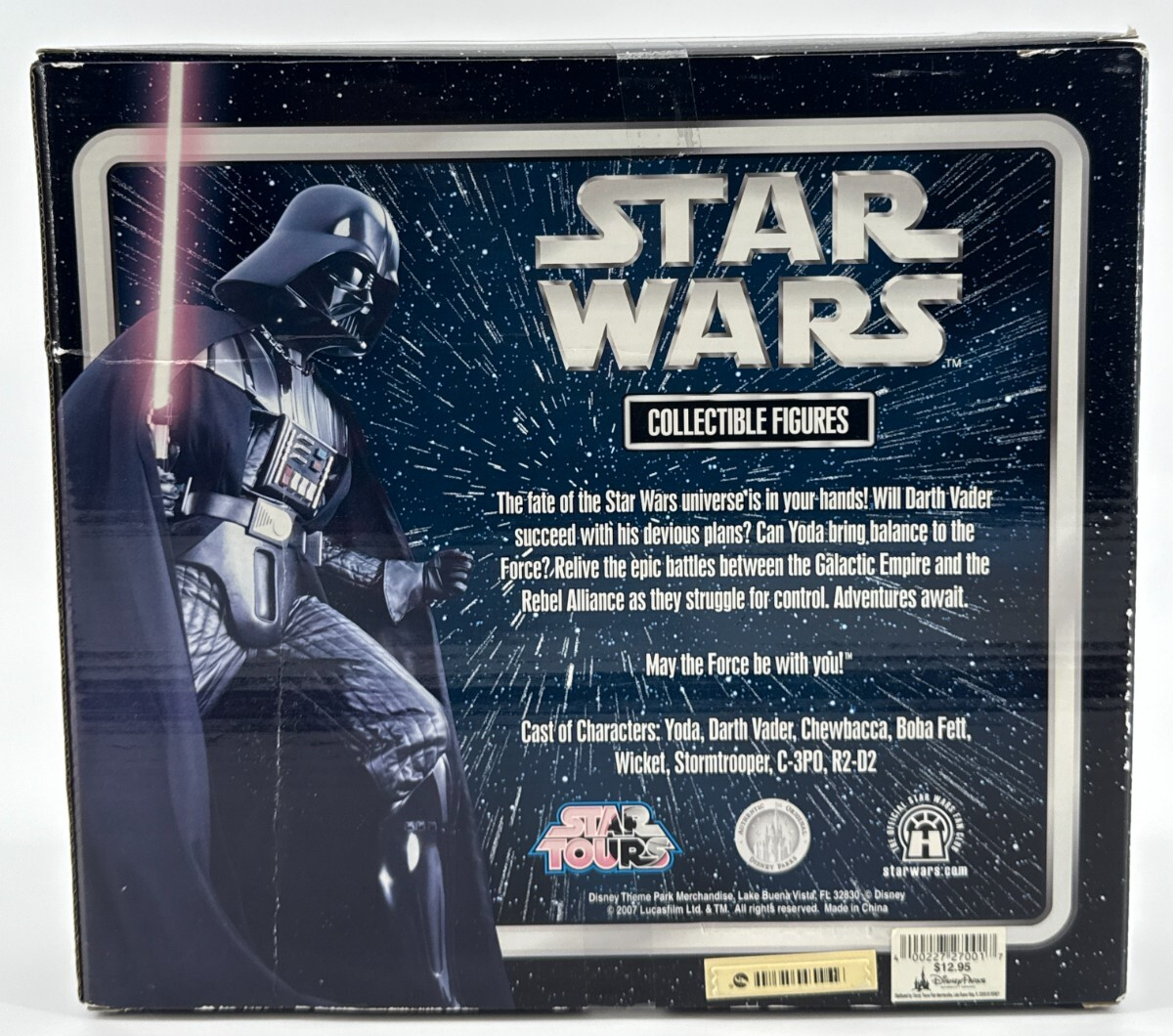 Disney Parks Star Wars Collectible Figures Set Yoda Vader Boba R2 C3PO RETIRED