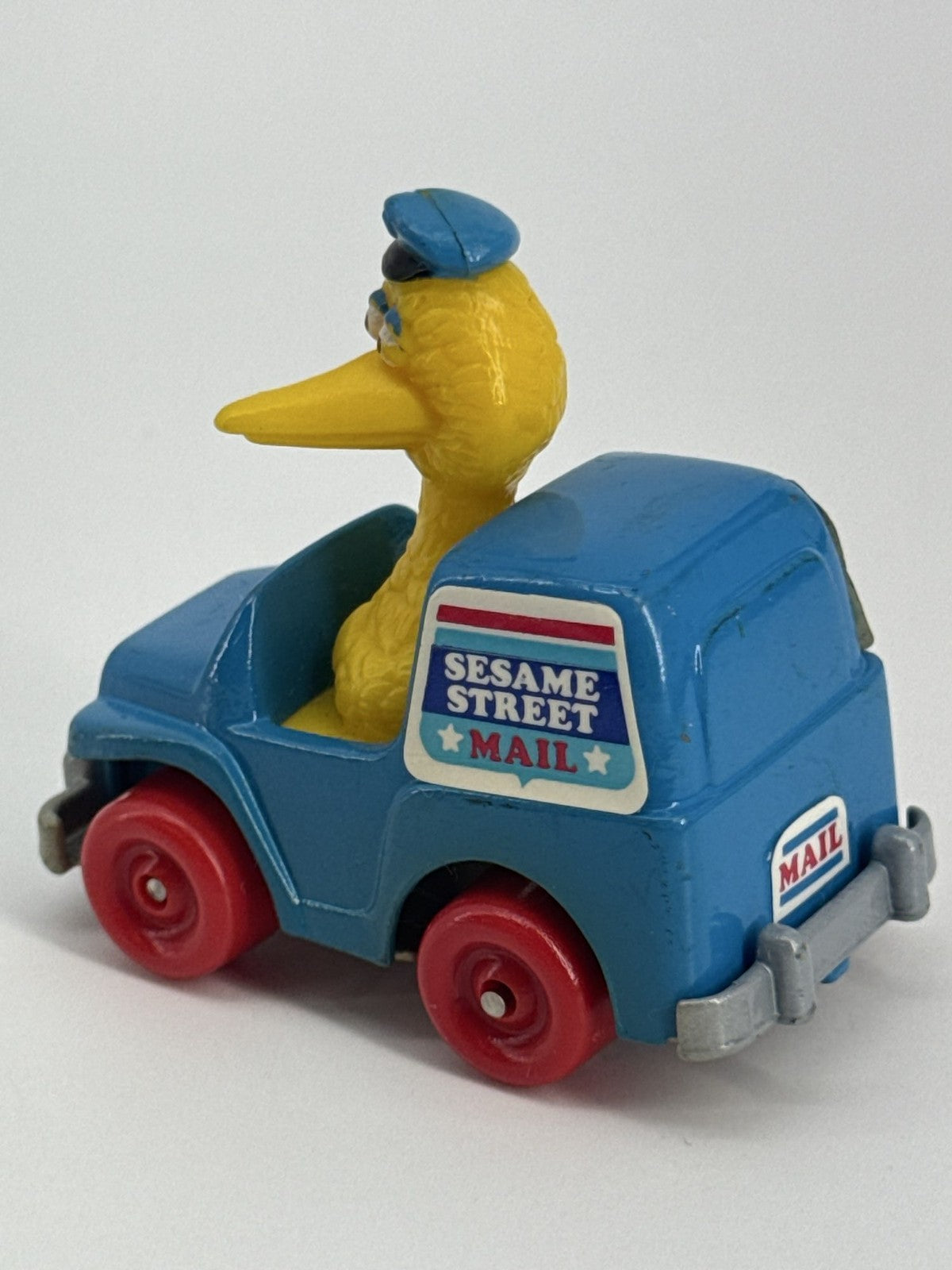 1982 Hasbro Sesame Street Big Bird Mail Truck Die Cast Muppets USPS Toy