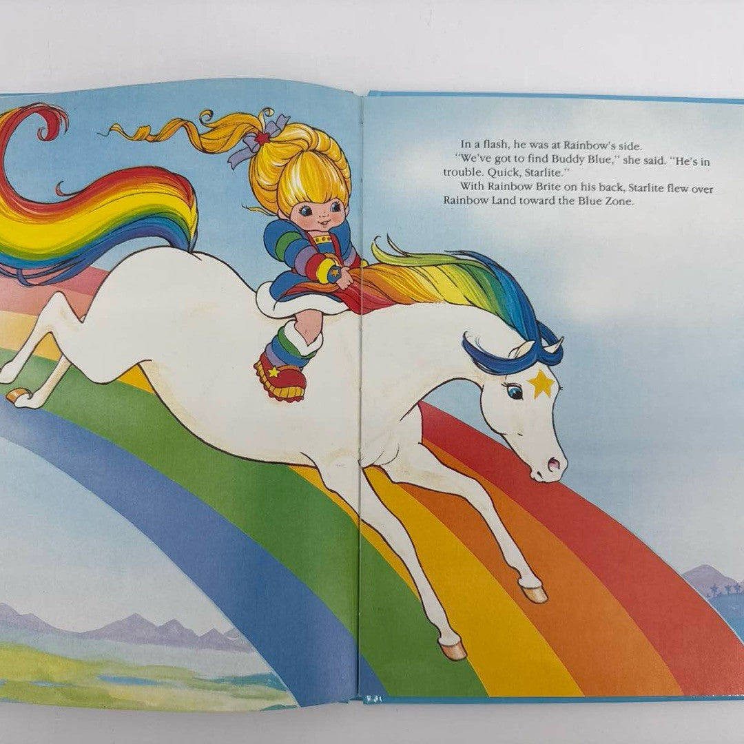 1984 Rainbow Brite Happy Birthday Buddy Blue Golden Book