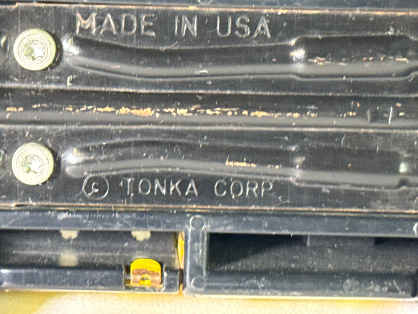 Vintage Tonka Racing Team Pickup Truck Yellow Blue Steel Made in USA Diecast Toy
