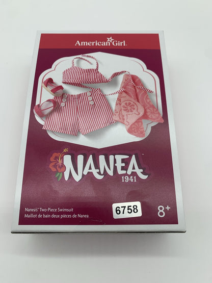 American Girl Nanea 1941 Two-Piece Swimsuit Set Retired Hawaiian Outfit 6758