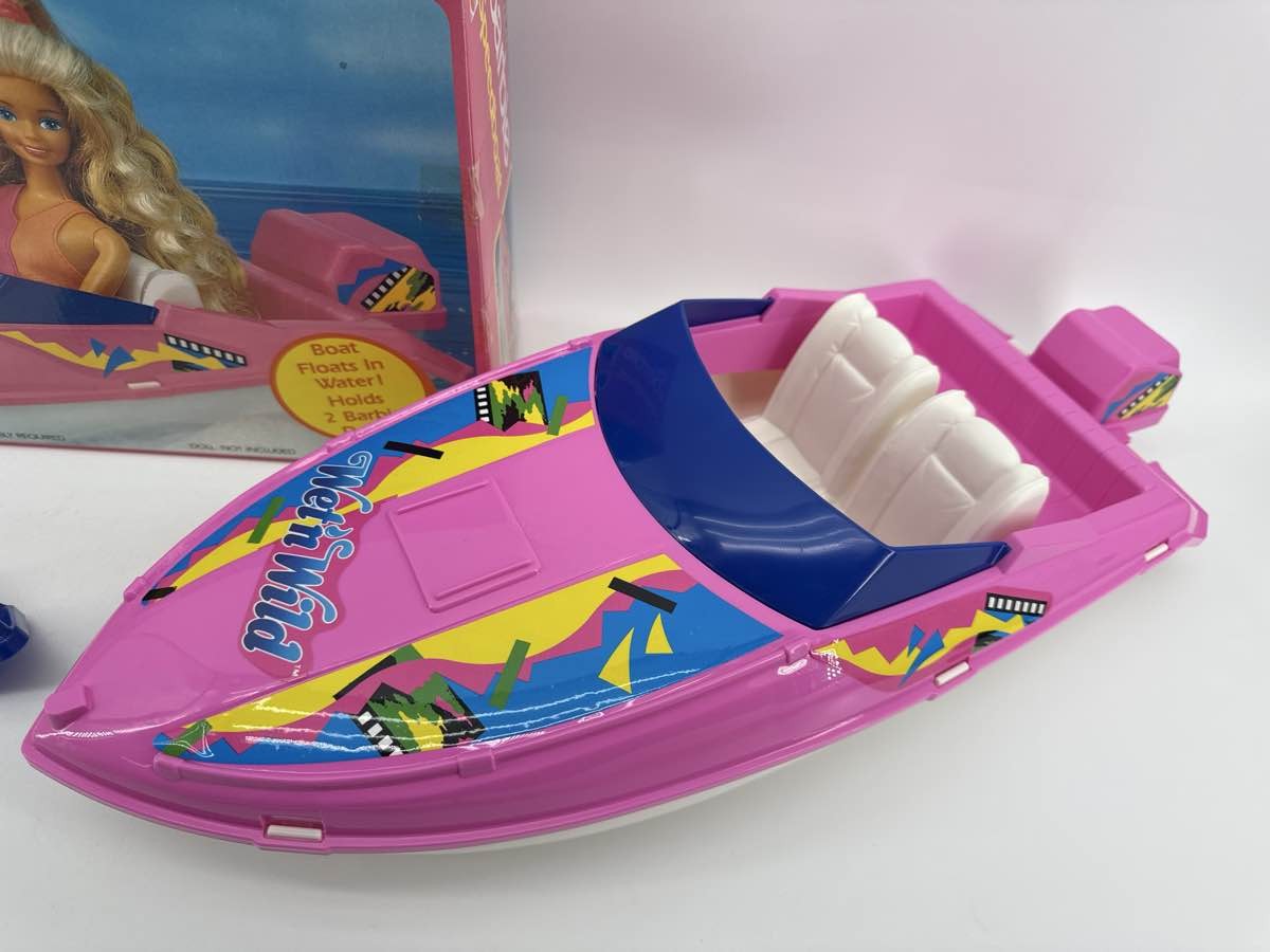 Barbie Wet 'n Wild Speedboat 1989 Mattel 7494 Toy Boat Pink