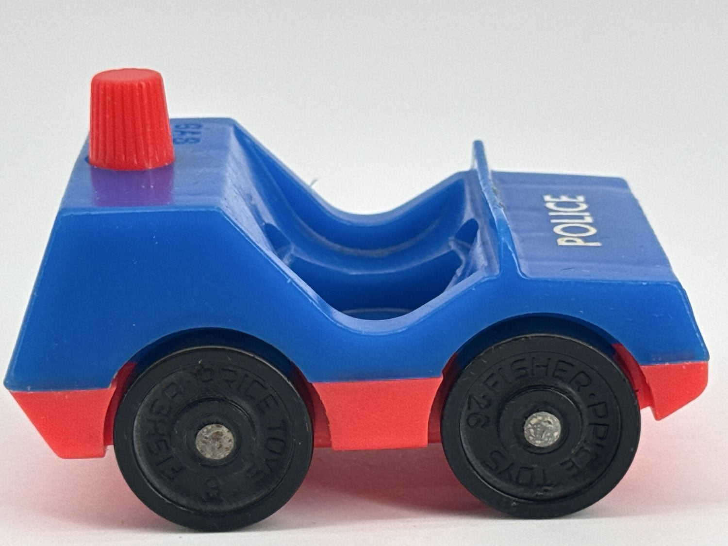 Fisher Price Little People Blue Red Police Car Toy Vehicle