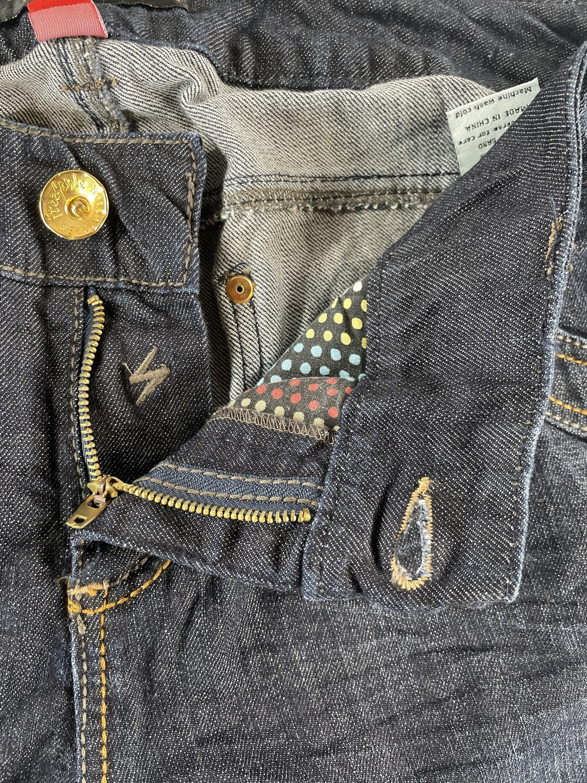 Freestyle Revolution Jeans Womens 20 Dark Wash Stretch Denim Bowie Sand Straight