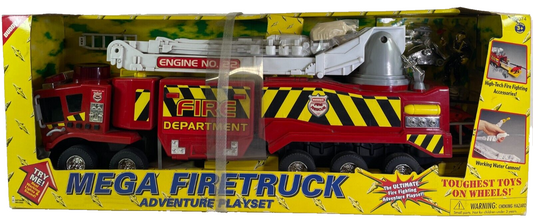 VTG Buddy L Mega Firetruck Adventure Playset – 10 Wheels, Lights & Sounds