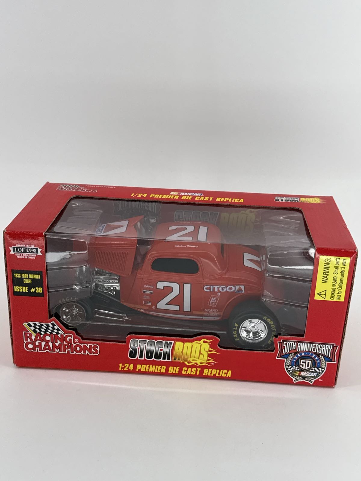 Racing Champions 1998 1/24 1933 Ford Highboy Coupe #21 NASCAR 50th Anniv.