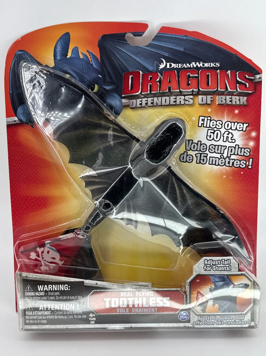 DreamWorks Dragons Defenders Berk Real Flying Toothless Toy 2013 Spins Flies 50f
