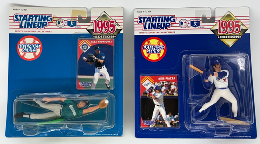 Starting Lineup Alex Rodriguez Mike Piazza 1995 Extended Series MLB Figures