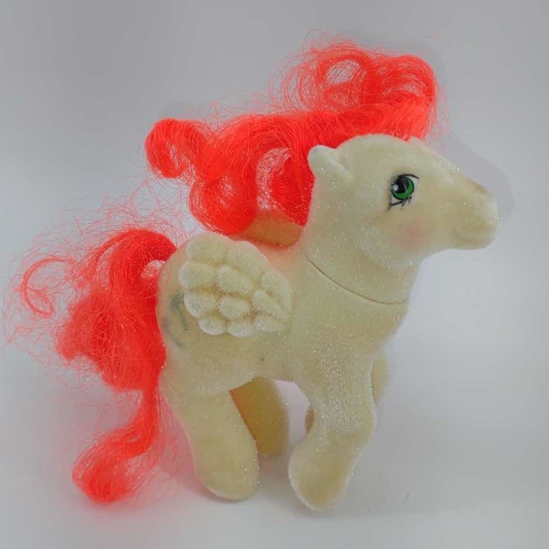 MLP G1 1985 My Little Pony So Soft Flocked Paradise Pegasus Palm Trees