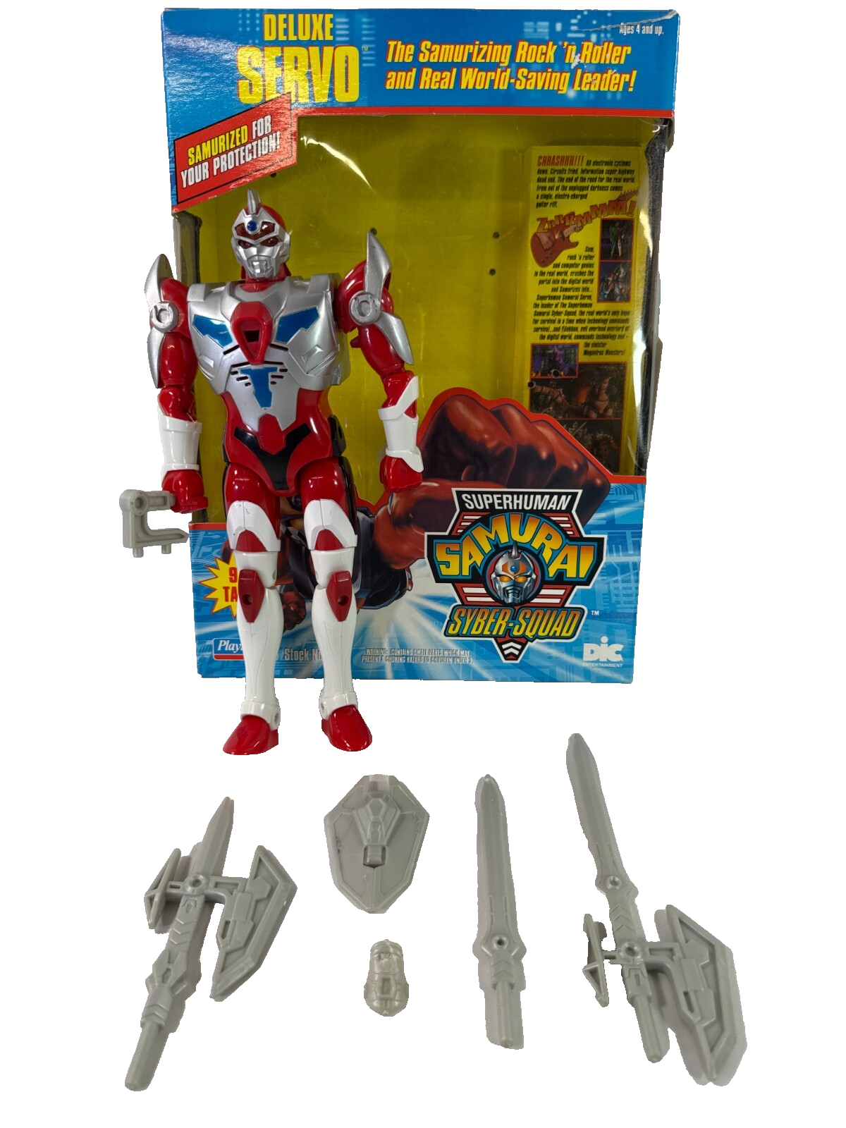 1994 Superhuman Samurai Syber-Squad Deluxe Servo 9” Figure Playmates Complete