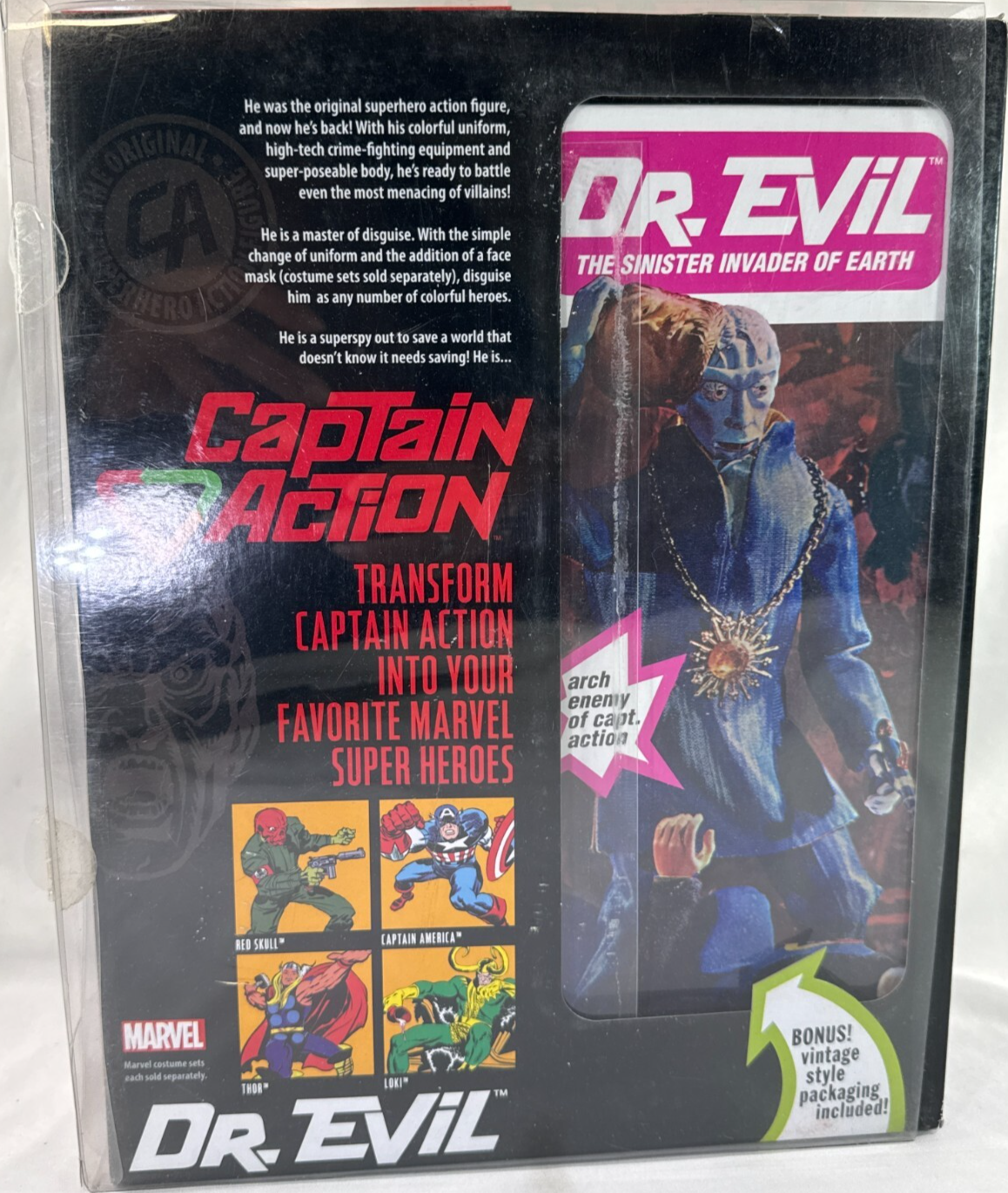 2012 Captain Action Dr. Evil Deluxe 12" Figure w Accessories Round 2 NEW MOC