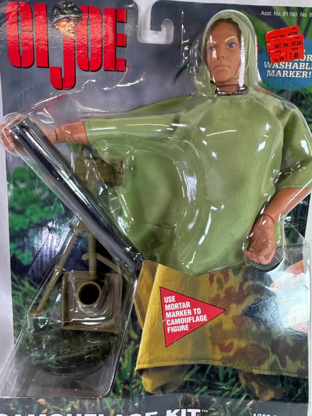 1999 Hasbro GI Joe 12" US Army Mortarman Camouflage Kit Figure Sealed Vintage