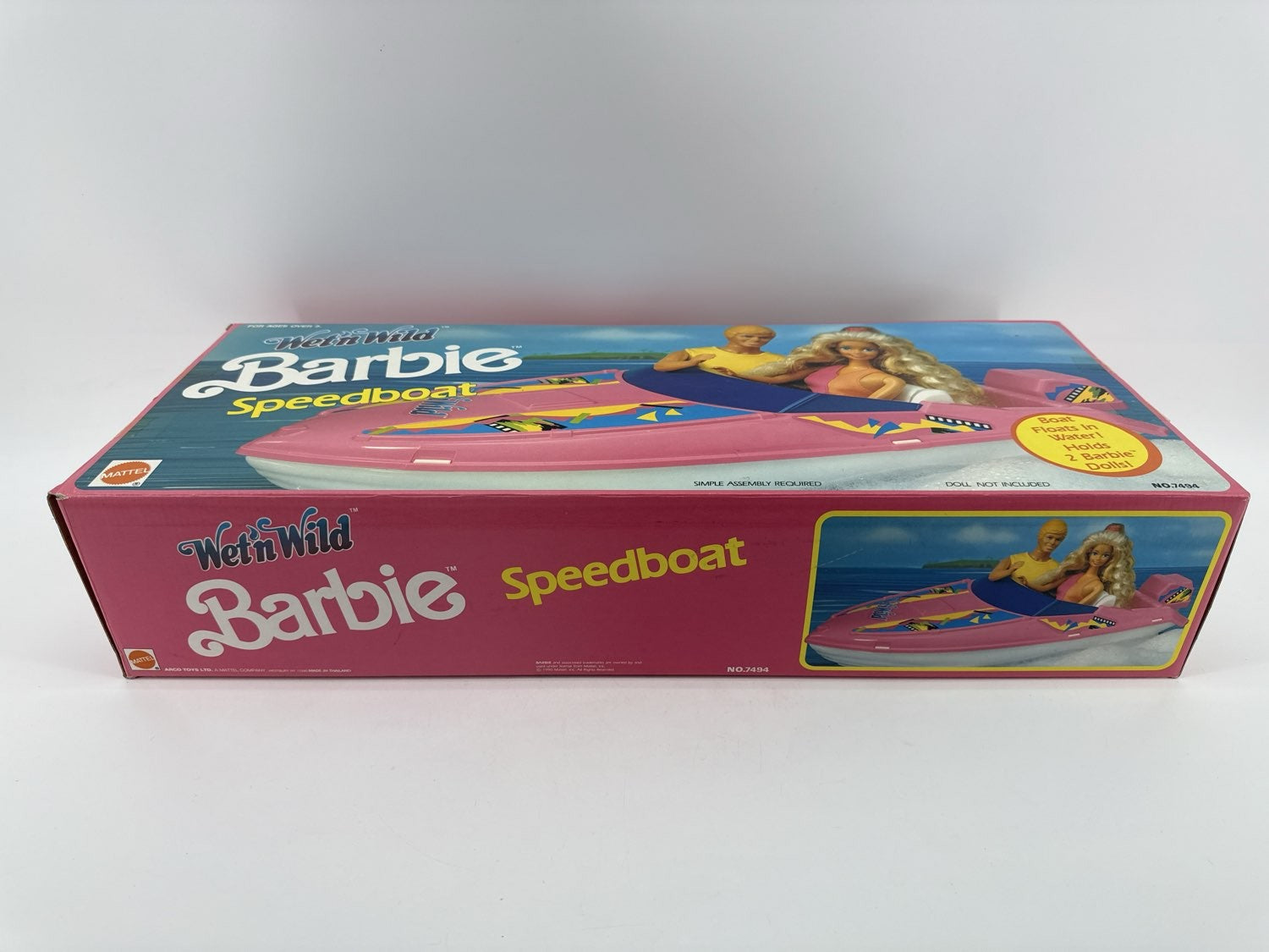Barbie Wet 'n Wild Speedboat 1989 Mattel 7494 Toy Boat Pink