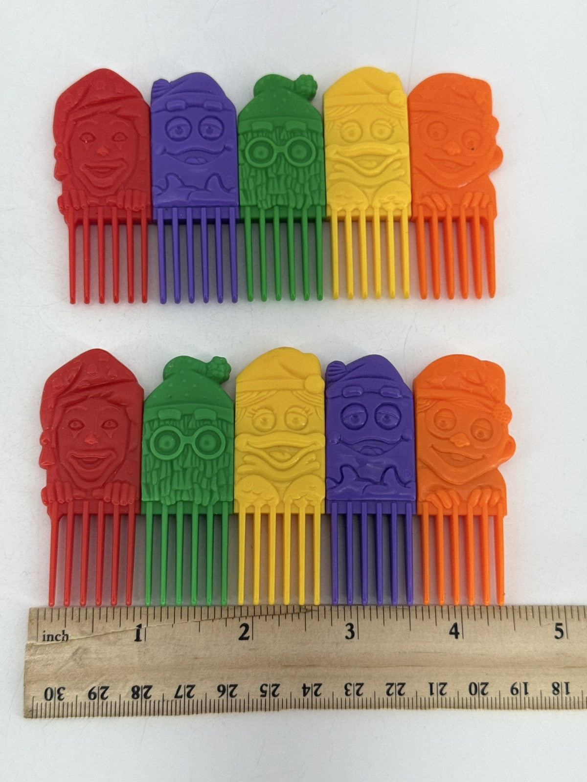 1990 McDonald's Rainbow Comb Set Ronald Grimace