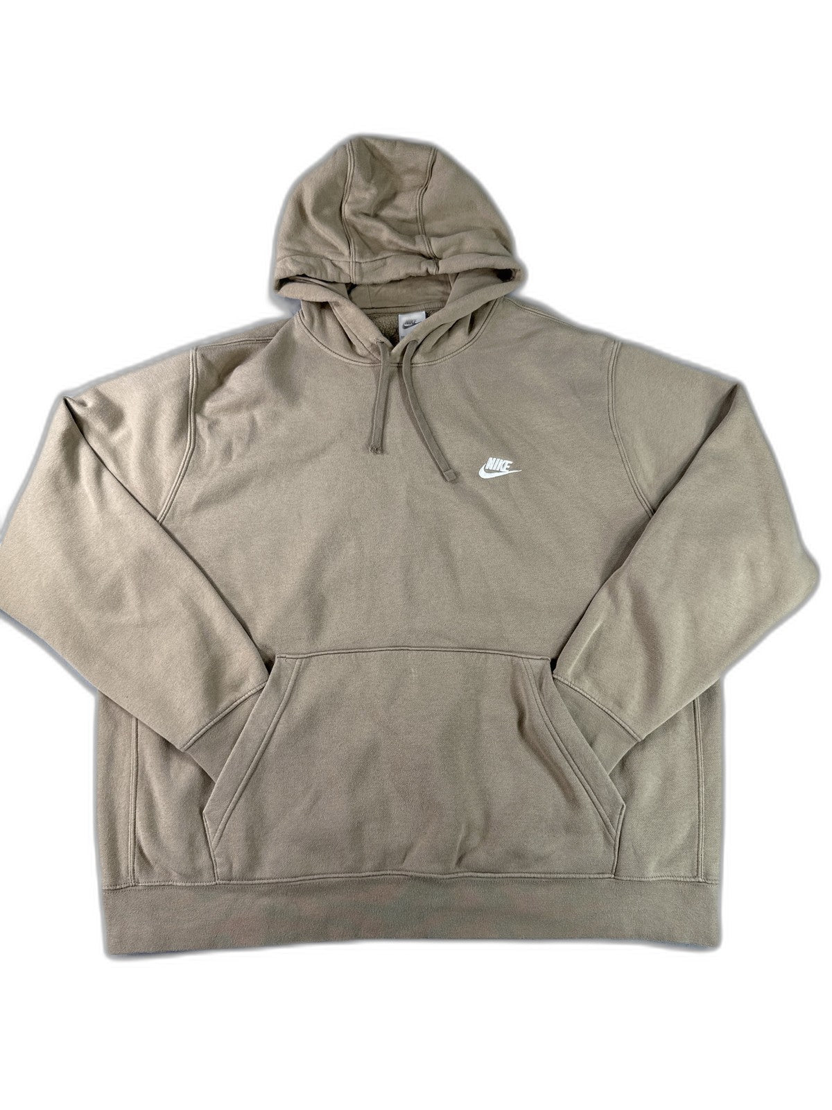 Nike BV2654 247 Pullover Hoodie Mens XXL TTG EEG Tan Cotton Blend Graphic Fleece