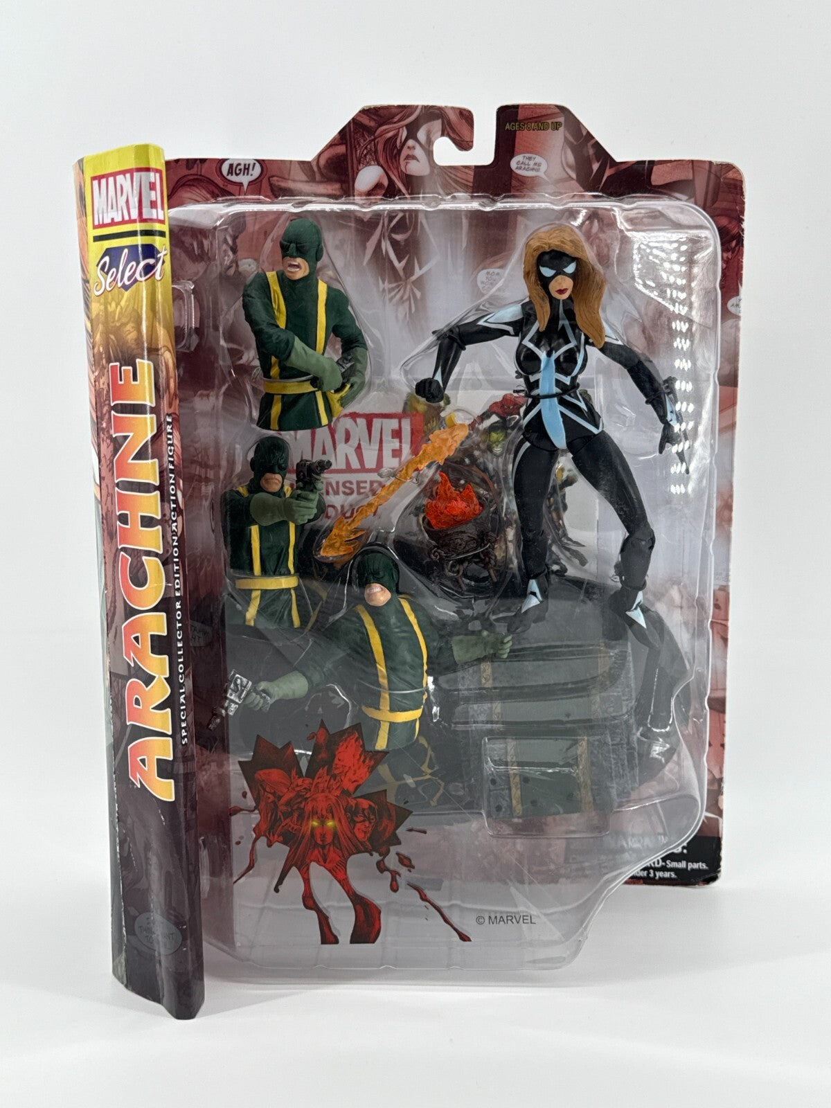 Marvel Select Arachne Spider-Woman Action Figure Diamond 2006 w/ Hydra Base