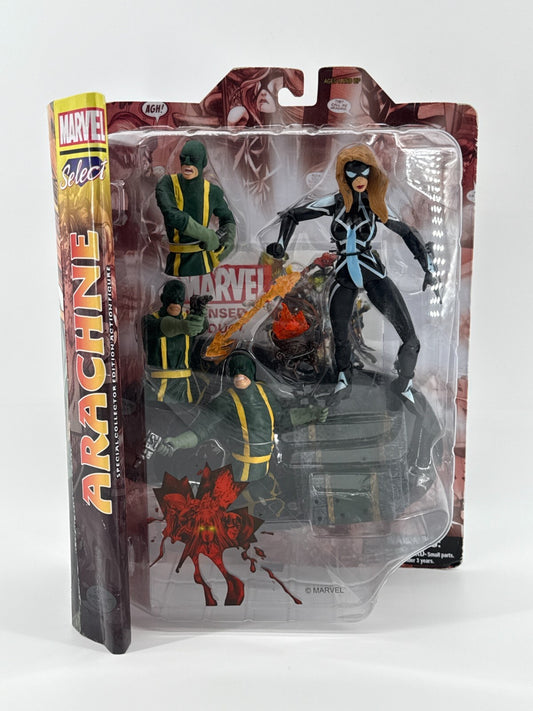 Marvel Select Arachne Spider-Woman Action Figure Diamond 2006 w/ Hydra Base
