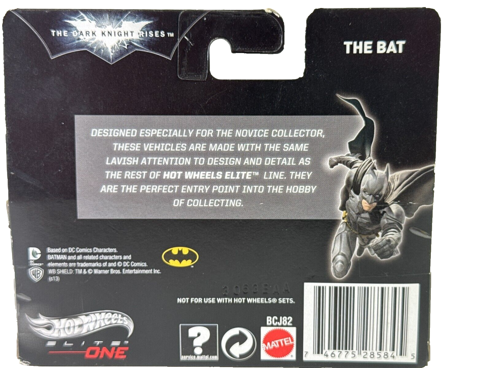 Hot Wheels Elite One The Bat 1:50 Scale Diecast Dark Knight Rises NIB Mattel